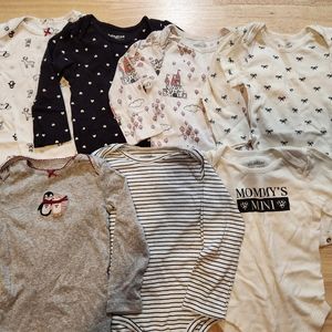 Long sleeve baby girl onesies - BUNDLE